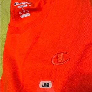 Champion Men's Bright Orange Short Sleeve Tee Sz Large NWT